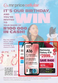 Mr Price Cellular : It's Our Birthday (17 August - 30 September 2026), page 1
