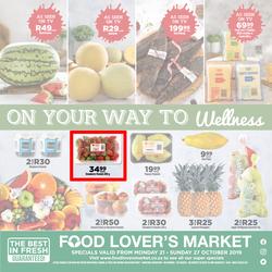 Food Lover's Market Eastern Cape : Our Way To Wellness (21 Oct - 27 Oct 2019), page 1