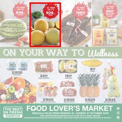 Food Lover's Market Eastern Cape : Our Way To Wellness (21 Oct - 27 Oct 2019), page 1