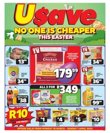 Usave Northern Cape & Free State : No One Is Cheaper This Easter (18 March - 07 April 2024)