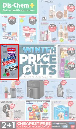 Dis-Chem : Winter Price Cuts (15 July - 17 August 2025), page 1