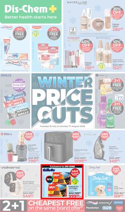 Dis-Chem : Winter Price Cuts (15 July - 17 August 2025), page 1