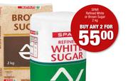 0 Spar Refined White Or Brown Sugar-2x2Kg