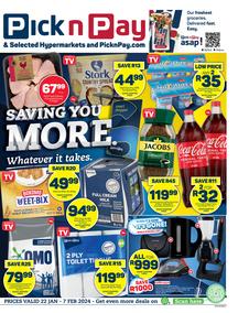 Pick n Pay Gauteng, Free State, North West, Mpumalanga, Limpopo and Northern Cape : Saving You More (22 January - 07 February 2024)
