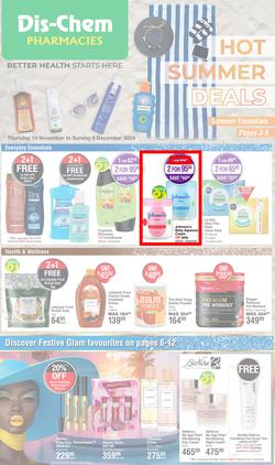 Dis-Chem : Hot Summer Deals (14 November - 08 December 2024), page 1