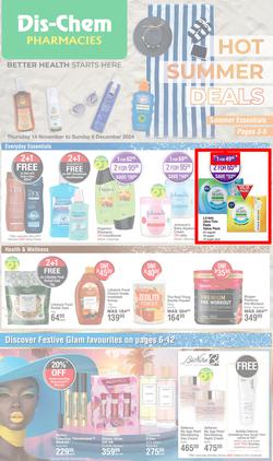 Dis-Chem : Hot Summer Deals (14 November - 08 December 2024), page 1