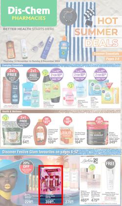 Dis-Chem : Hot Summer Deals (14 November - 08 December 2024), page 1