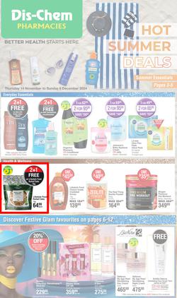 Dis-Chem : Hot Summer Deals (14 November - 08 December 2024), page 1