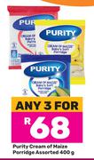 Purity Cream Of Maize Porridge Assorted-For Any 3 x 400g 