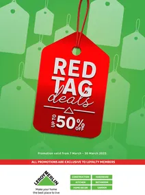 Leroy Merlin : Red Tag Deals (07 March - 30 March 2025)