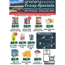 The Grocery Express : Crazy Specials (28 October - 10 November 2024)