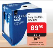 M Long Life Milk-6 x 1Ltr