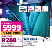Samsung 43" UHD 4K Smart TV AU7000
