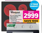 Whirlpool 60cm Ceran Hob With Controls AKM 9010