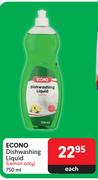 Econo Dishwashing Liquid-750ml Each
