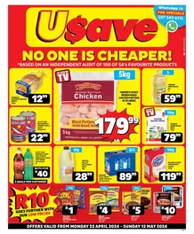 Usave Gauteng, Mpumalanga, Limpopo & North West : No One Is Cheaper (22 April - 12 May 2024)