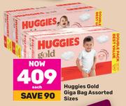 Huggies Gold Giga Bag Assorted Sizes-Each