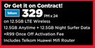 Acer Aspire Lite 15 Intel Celeron Laptop-On 12.5GB LTE Wireless Incl. Telkom Huawei MiFi Router