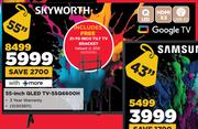 Skyworth 55" QLED TV 55Q6600H With Free 21-70" Tilt TV Bracket