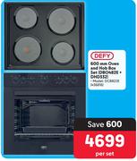 Defy 600mm Oven & Hob Box Set DBO482E + DHD332 (DCB822E)-Per Set