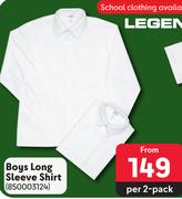 Legend Boys Long Sleeve Shirt-Per 2 Pack