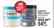 Ingram's Body Cream Assorted-450ml/500ml Each