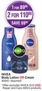 Nivea Body Lotion Or Cream Assorted-400ml