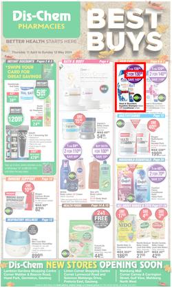 Dis-Chem : Best Buys (11 April - 12 May 2024), page 1
