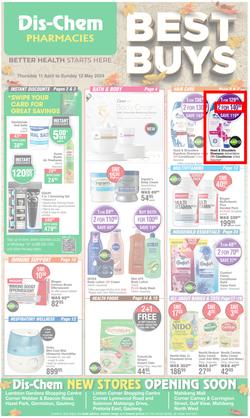 Dis-Chem : Best Buys (11 April - 12 May 2024), page 1