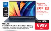 Asus 39cm (15.6") Vivo Book 15 Intel Core i3 Laptop-Each