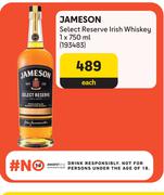 jameson Select Reverse Irish Whisky-750ml Each