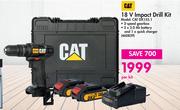 CAT 18V Impact Drill Kit CAT DX155.1-Per Kit