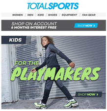 Totalsports : For The Playmakers (Request Valid Dates From Retailer)