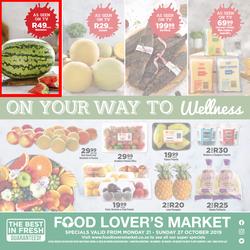 Food Lover's Market Western Cape : Our Way To Wellness (21 Oct - 27 Oct 2019), page 1