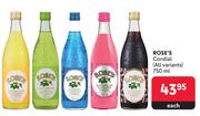 Rose's Cordial (All Variants)-750ml Each