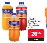 Hall's Concentrated Fruit Juice (All Variants)-1.25L Each