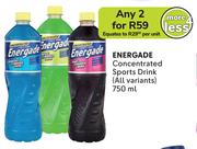 Energade Concentrated Sports Drink (All Variants)-Any 2 x 750ml