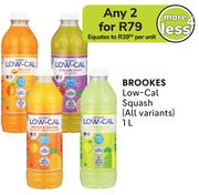 Brookes Low Cal Squash (All Variants)-Any 2 x 1L