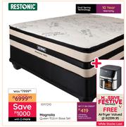 Restonic Magnolia Queen 152cm Base Set 10117210 Free Airfryer