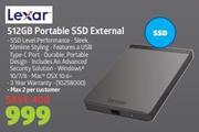 Lexar 512GB Portable SSD External