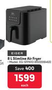 Eiger 8Ltr Slimline Air Fryer EG-SFPA10