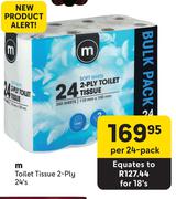 M Toilet Tissue 2-Ply 24's Pack-Per Pack