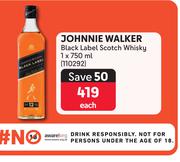 Johnnie Walker Black Label Scotch Whisky-750ml 