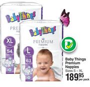Baby Things Premium Nappies Sizes S-XL-Per Pack