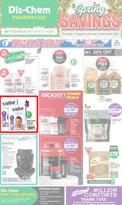 Dis-Chem : Spring Savings (17 August - 10 September 2023), page 1