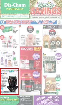 Dis-Chem : Spring Savings (17 August - 10 September 2023), page 1