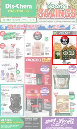 Dis-Chem : Spring Savings (17 August - 10 September 2023), page 1