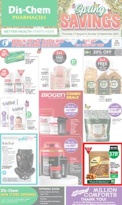 Dis-Chem : Spring Savings (17 August - 10 September 2023), page 1