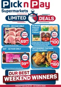 Pick n Pay Gauteng, Mpumalanga, Limpopo, Free State, Northern Cape, North West : Weekend Specials (20 March - 23 March 2025)