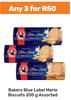 Bakers Blue Label Marie Biscuits Assorted-For 3 x 200g